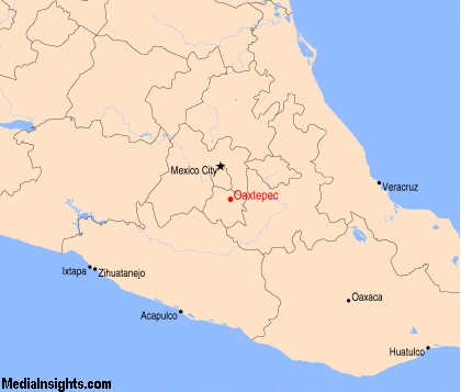 Map of Oaxtepec